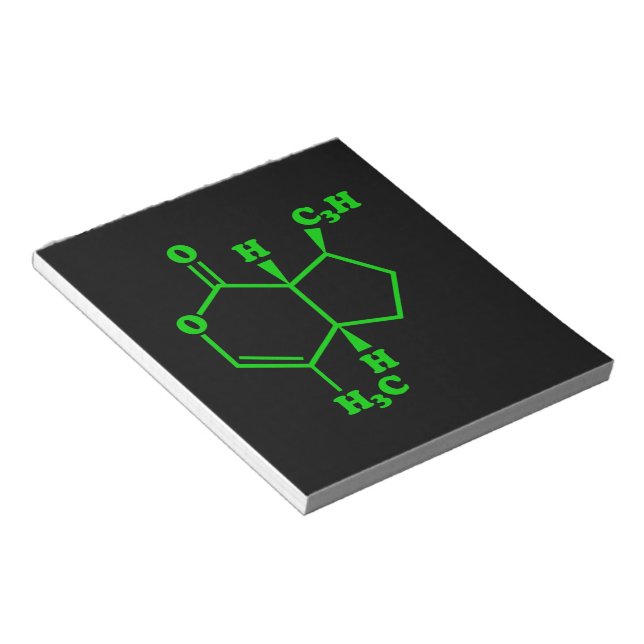 Catnip Nepetalacton Molekulare chemische Formel Notizblock (angewinkelt)