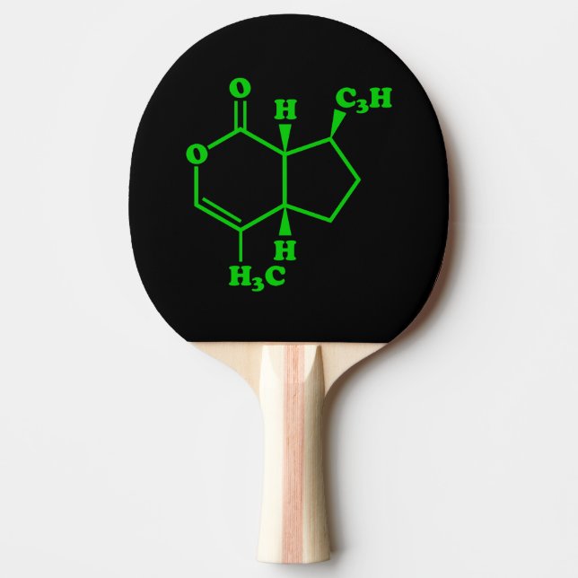 Catnip Nepetalacton Molekulare chemische Formel Tischtennis Schläger (Vorderseite)