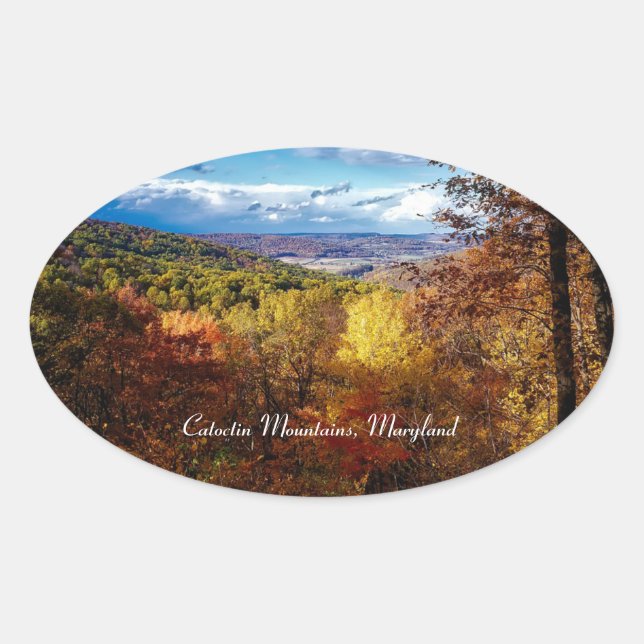 Catoctin Mountains, Maryland Ovaler Aufkleber (Vorderseite)