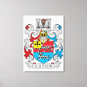 Caton Familienwappen Leinwanddruck