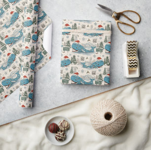 Catoosa Blauwal-Weihnachtsgeschenke Geschenkpapier
