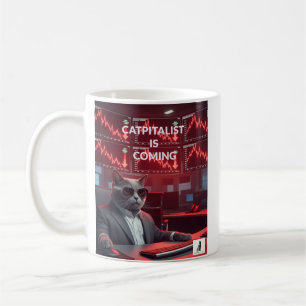 Catpitalist: Comedy of Market Crash - Funny Mug Kaffeetasse