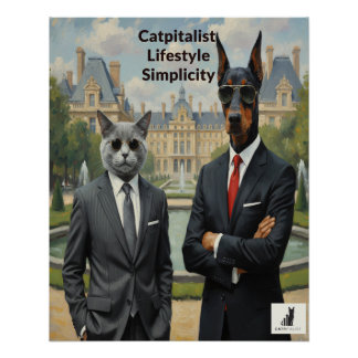 Catpitalist Lifestyle-Einfachheit Poster