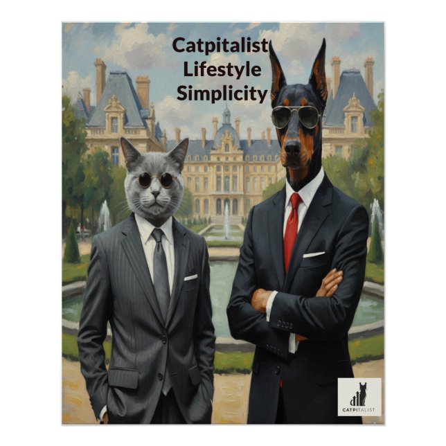Catpitalist Lifestyle-Einfachheit Poster (Vorderseite)