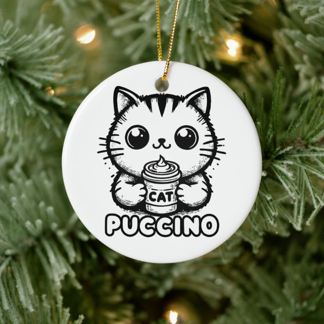 Catpuccino 1 keramik ornament (Baum)