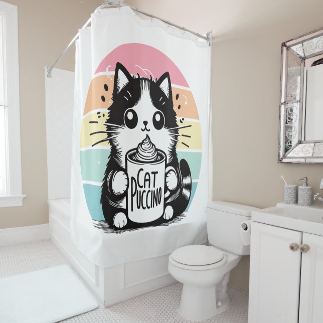 Catpuccino 3 duschvorhang (Beispiel)