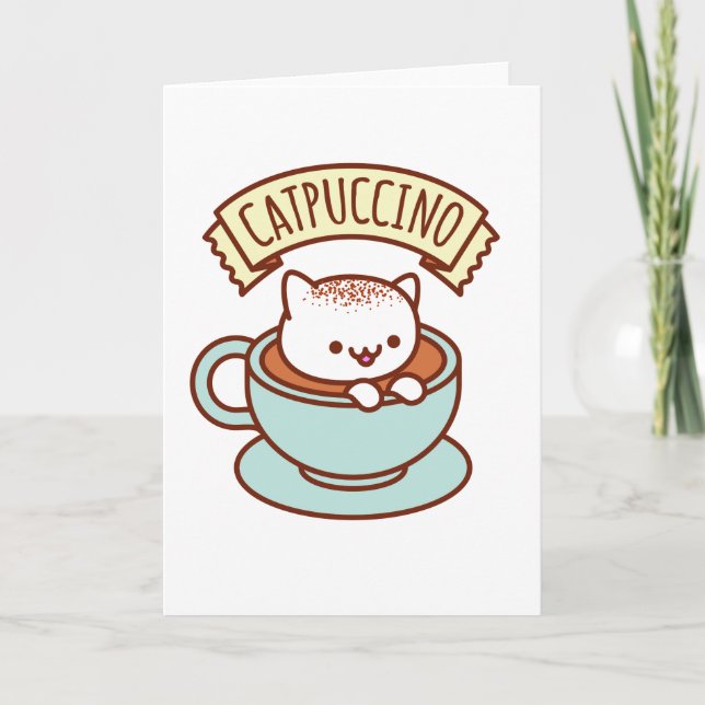 CATPUCCINO Gruß-Karte Karte (Vorderseite)