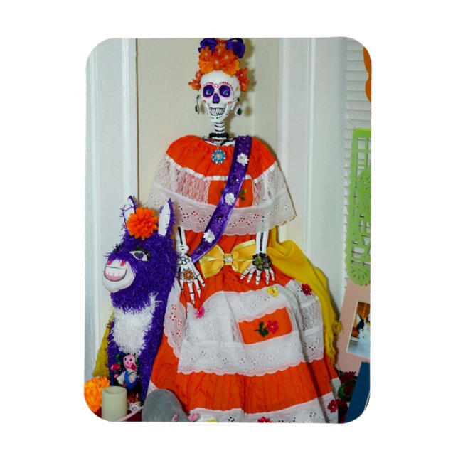 Catrina auf einem flexiblen Magnet des Donkey (Vertikal)