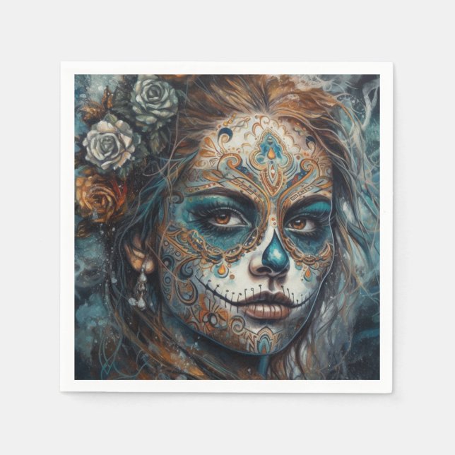 Catrina Azul Serviette (Vorderseite)