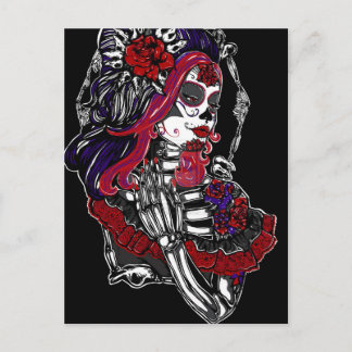 Catrina Day of the Dead Postkarte