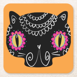 Catrina Day of the Dead Rechteckiger Pappuntersetzer