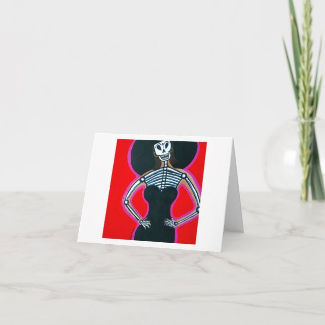 Catrina im Rot Karte (Vorderseite)