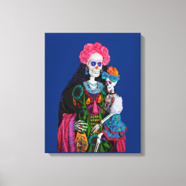 Catrina und Calavera Child Sugar Skull Leinwanddruck