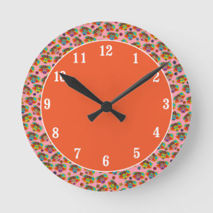 Catrina Zucker-Schädel Runde Wanduhr