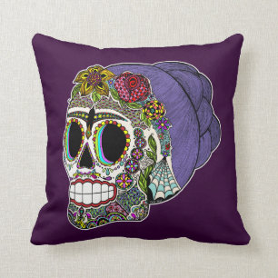 Catrina Zuckerschädel-Wurfs-Kissen Kissen