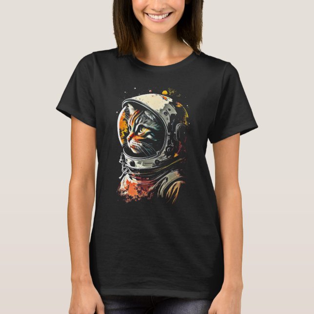 Catronaut Cat Astronaut space cat T-Shirt (Vorderseite)