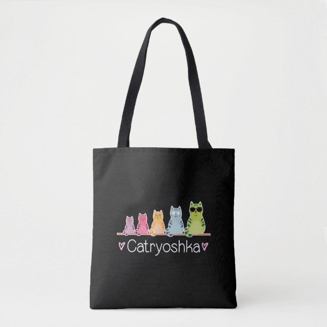 Catryoshka Niedlich Katzen Matryoshka Russische Ne Tasche (Vorderseite)