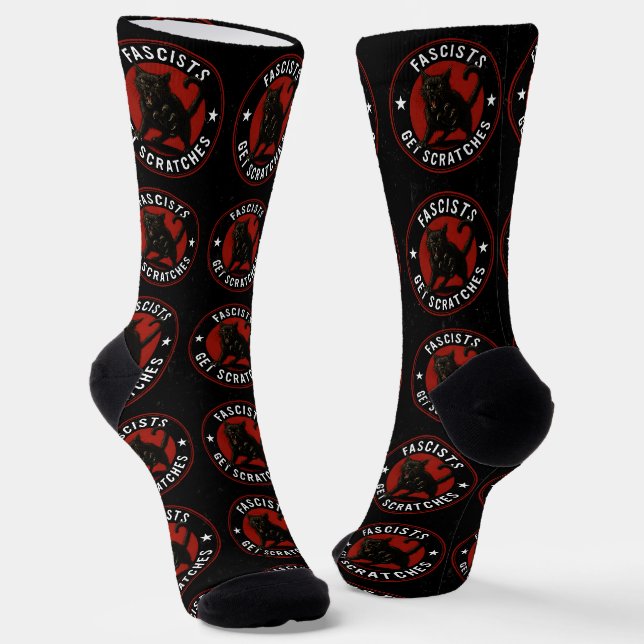 Cats Against Fascists Socken (Gewinkelt)