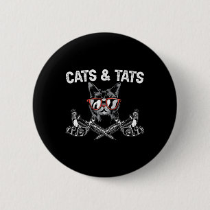 Cats And State Inking Tattoo Lover Tattooing Kitty Button
