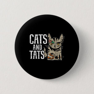 Cats And State Inking Tattoo Lover Tattooing Kitty Button