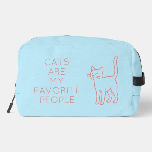 Cats are my favorite people waschbeutel (Rückseite)