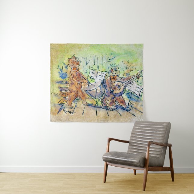 Cats Band, Louis Wain Wandteppich (Beispiel (Horizontal))
