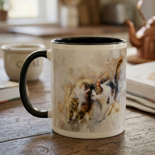 Cats Best Friends Forever Aquarell Tasse