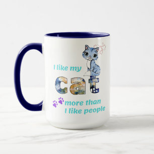 "Cats Better Company than Men" Stilvolle Kunstwerk Tasse