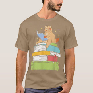 Cats Book Lover Reading Books Cat Library Book Rea T-Shirt