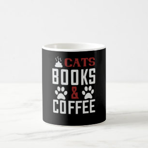 Cats Books & Coffee v2 Kaffeetasse