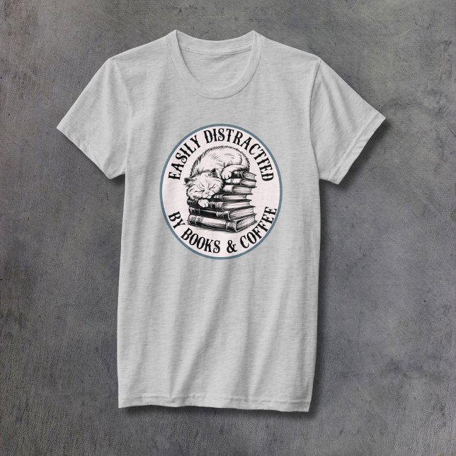 Cats, Books, & Coffee Women's Fitted T-Shirt (Von Creator hochgeladen)
