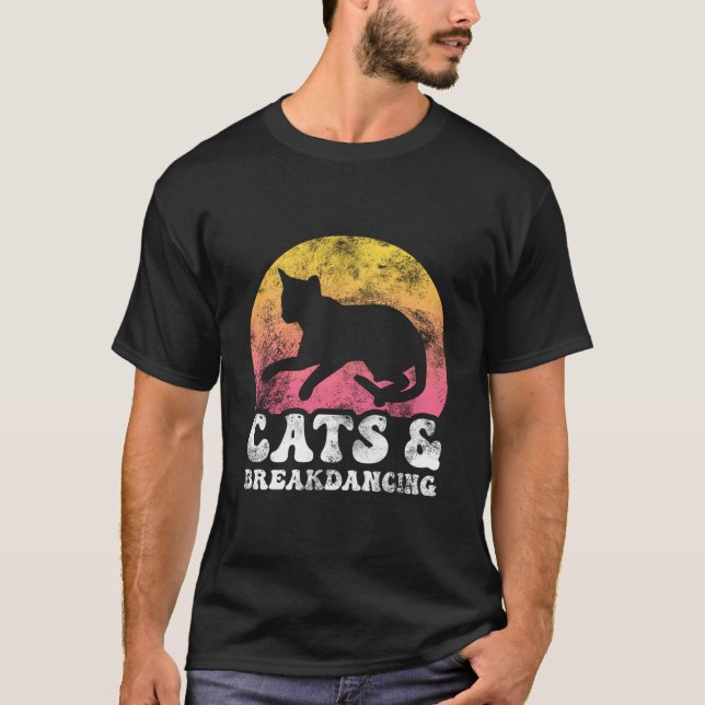 Cats Breakdancing Hobby T-Shirt (Vorderseite)