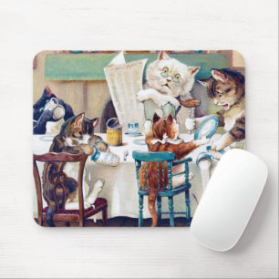 Cat's Breakfast Time, Louis Wain Mousepad