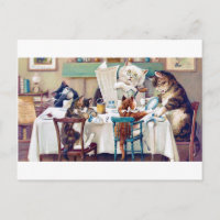 Cat's Breakfast Time, Louis Wain