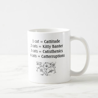 Cats_-_Cartoon_2, 1 Katze = Cattitude 2 Katzen = Kaffeetasse
