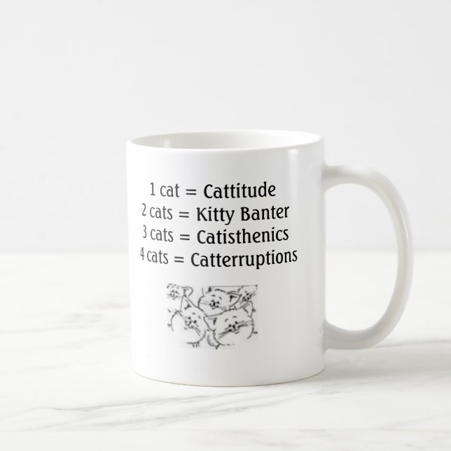 Cats_-_Cartoon_2, 1 Katze = Cattitude 2 Katzen = Kaffeetasse (Rechts)