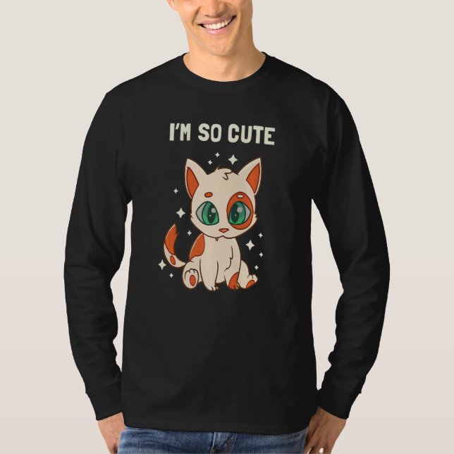 Cats Children Green Eyes Cute Kitten Premium T-Shirt (Vorderseite)