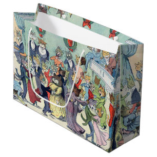 Cat's Christmas Party, Louis Wain Große Geschenktüte
