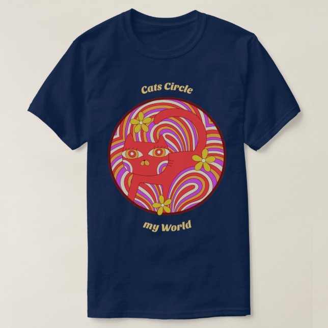Cats Circle my World T-Shirt (Design vorne)