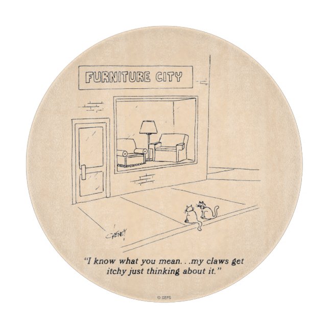 Cats Clawing Möbel Schneidebrett (Vorderseite)