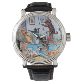 Cats Create Chaos - Frühlingsreinigung von Louis W Armbanduhr
