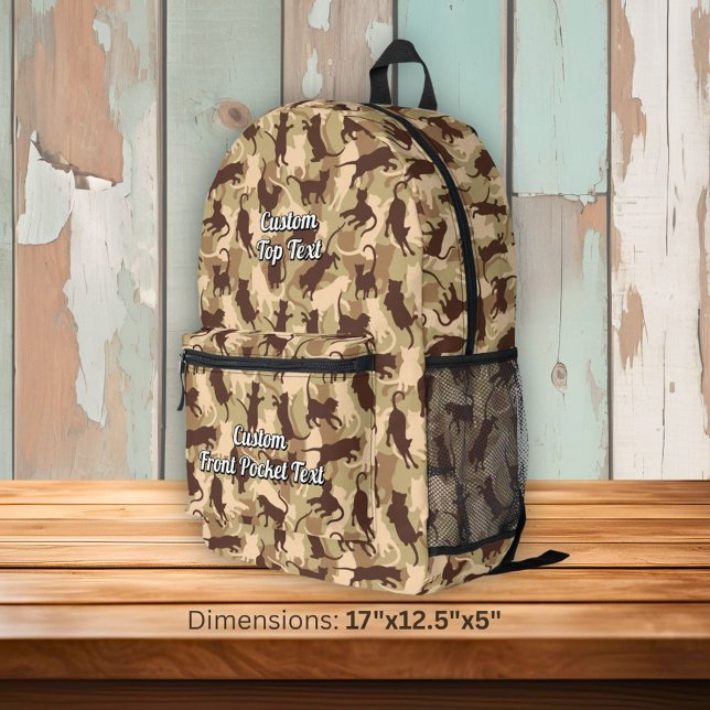Cats Desert Camouflage Bedruckter Rucksack (Von Creator hochgeladen)