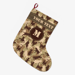 Cats Desert Camouflage Großer Weihnachtsstrumpf