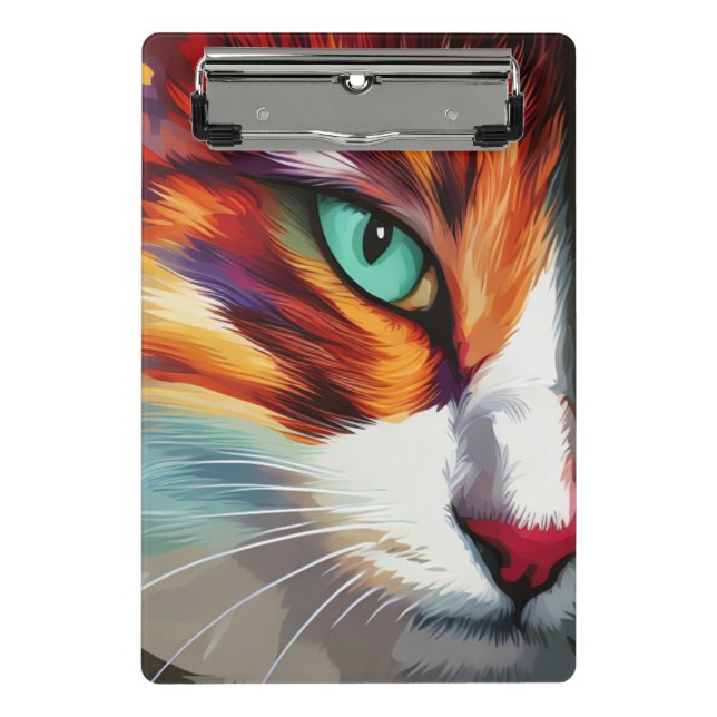 Cat's Eye Design Mini Klemmbrett (Vorderseite)