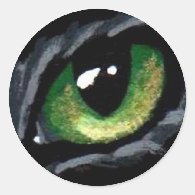 "Cat's Eye: Green" Aufkleber (Vorderseite)