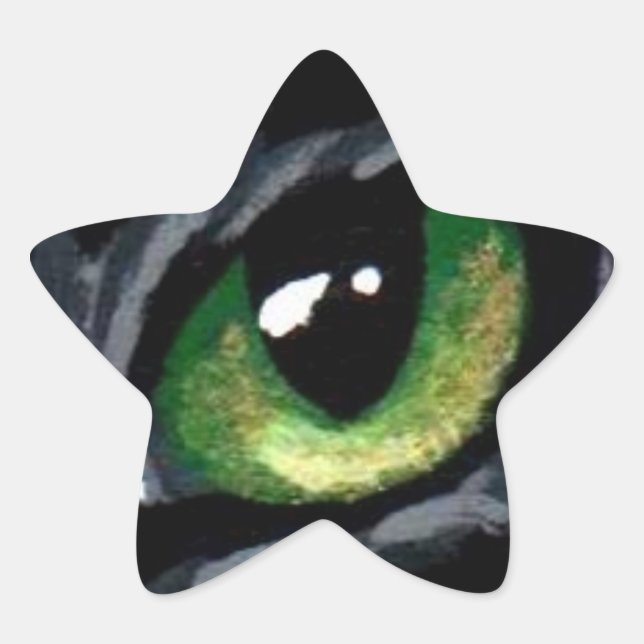 "Cat's Eye: Green" Aufkleber (Vorderseite)