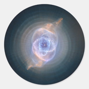 Cat's Eye Nebula Hubble NASA Runder Aufkleber