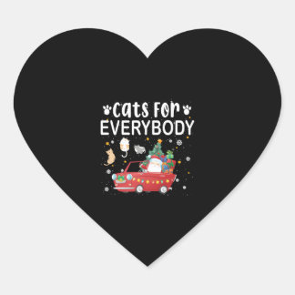 Cats For Everybody Christmas Herz-Aufkleber