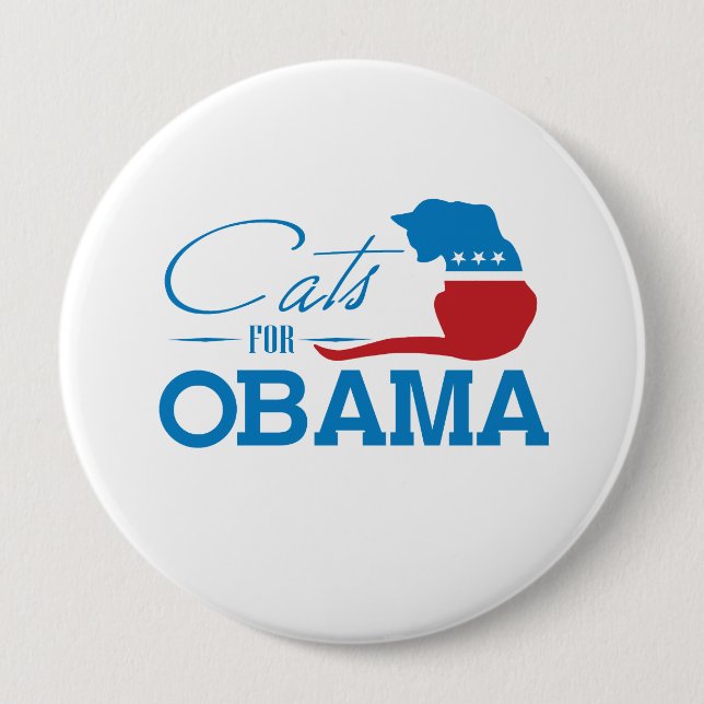 CATS FOR OBAMA - BUTTON (Vorderseite)