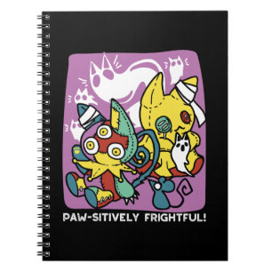 Cats Halloween Art: paw-sehenswert erschreckend Notizblock